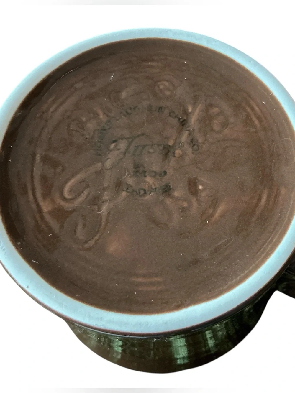 FIESTA Chocolate Brown Coffee Mug “O”Ring Handle Vintage